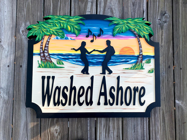 Beach House Signs - Beach Music, Personalized House Signs - BH87