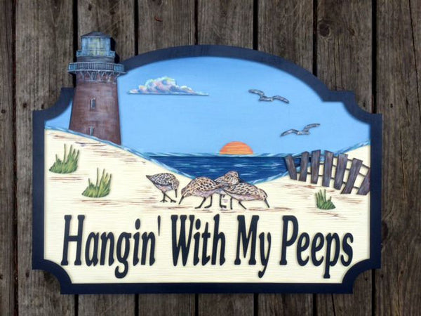 Beach House Signs - Lighthouse, Personalized House Signs (BH19)