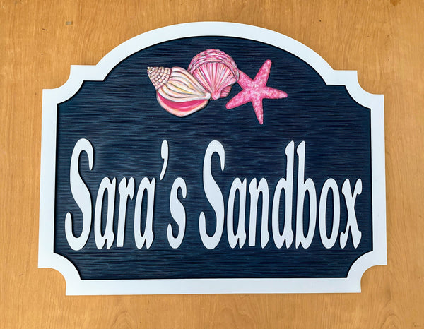 Beach House Signs - Shells, Personalized House Signs (BH33)
