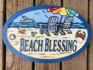 Beach House Signs - Chairs,  Personalized House Signs BH53