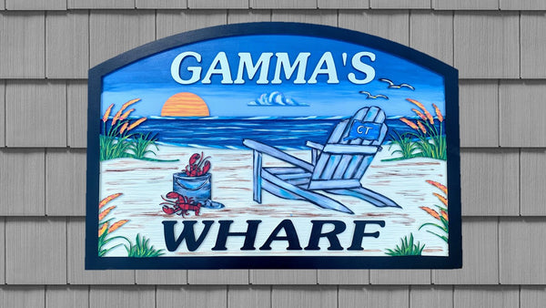 Beach House Signs - Chair, Personalized House Signs - BH51