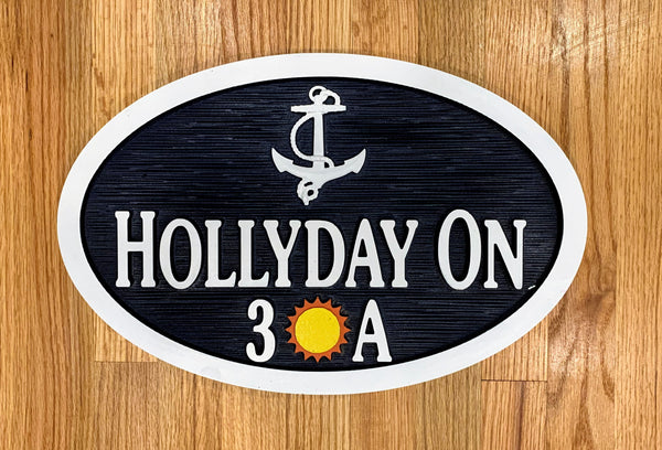 Beach House Signs - Anchor, Personalized House Signs - TC01