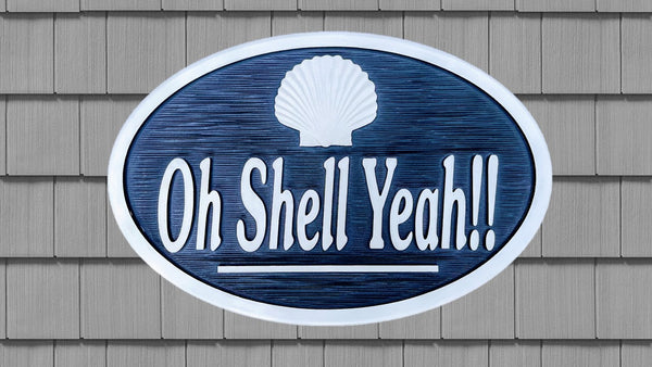 Beach House Signs - Shell, Personalized House Signs - TC04