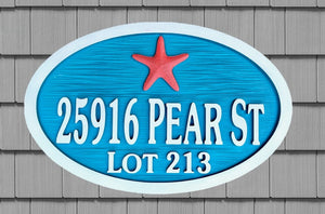 Beach House Signs with Starfish, Personalized House Signs BH95