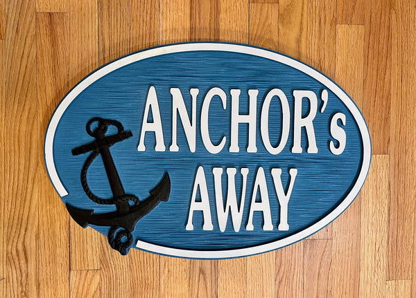 Beach House Signs - Anchor, Personalized House Signs - TC04