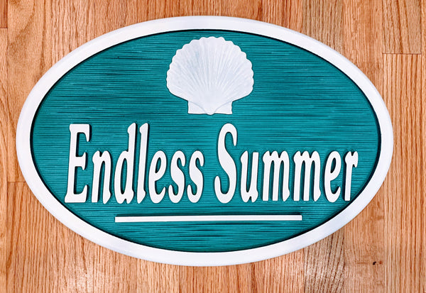 Beach House Signs - Shell, Personalized House Signs - TC04
