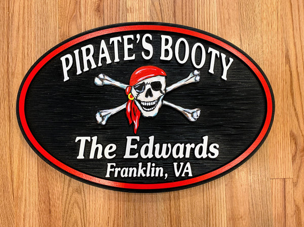 Misc. Signs - Pirate, Personalized House Signs (MS03)