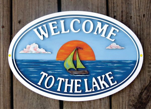 Beach House Signs - Sailboat,  Personalized House Signs BH40