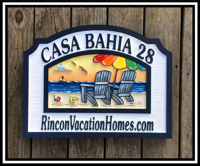 Beach House Signs with Chairs, Personalized House Signs BH06